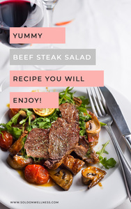 yummy beef steak salad